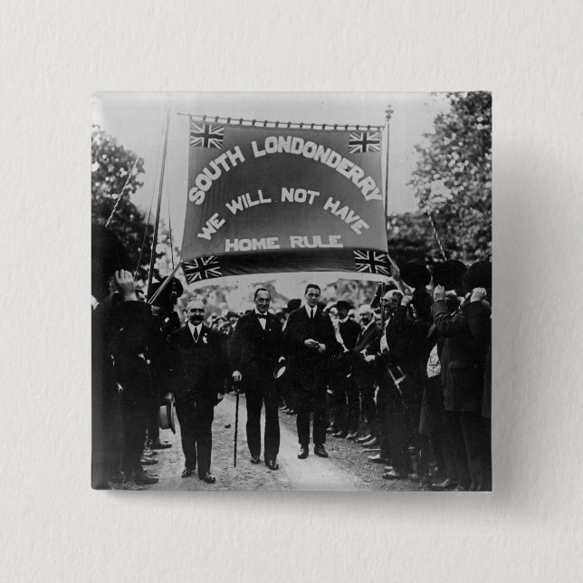 Sir Edward Carson 15 Cm Square Badge (Front)