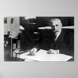 Sir Edward Elgar work on one  orchestral scores Poster