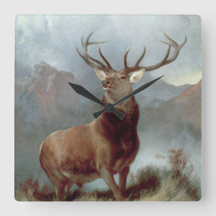 Sir Edwin Landseer   Monarch of the Glen, 1851 Square Wall Clock