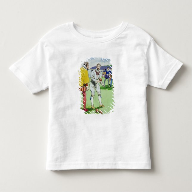 Sir Francis Drake (1540/3-96) playing bowls, from Toddler T-Shirt (Front)