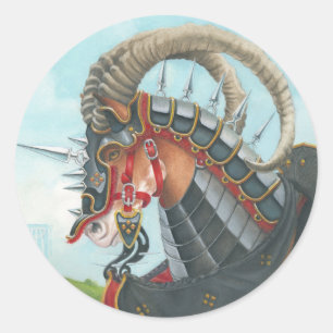 Sir Gawain's War Horse Gringolet Classic Round Sticker