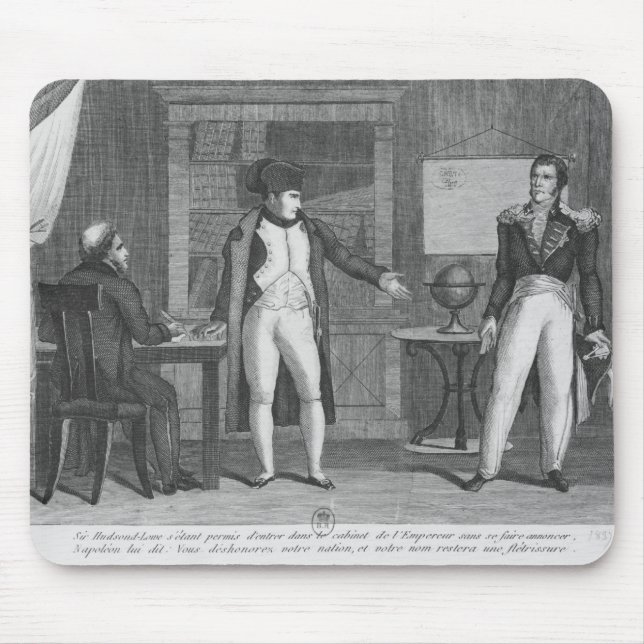 Sir Hudson Lowe comming in the study of Napoleon Mouse Pad (Front)