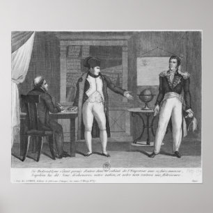 Sir Hudson Lowe comming in the study of Napoleon Poster