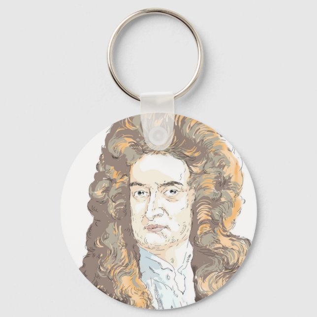 Sir Isaac Newton Key Ring (Front)