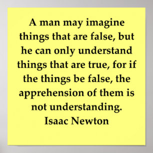 sir isaac newton quote poster