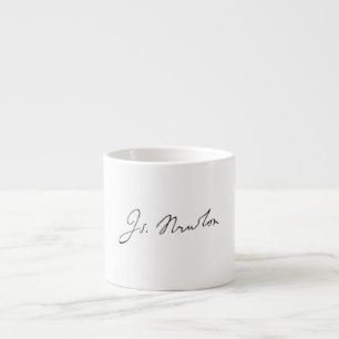 Sir Isaac Newton Signature Autograph Espresso Cup