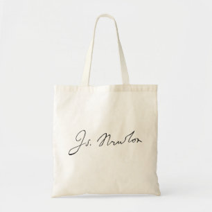 Sir Isaac Newton Signature Autograph Tote Bag
