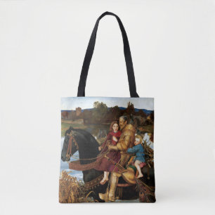 Sir Isumbras at the Ford c. 1857 by John Millais Tote Bag