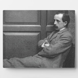 Sir James Matthew Barrie (1860-1937) (b/w photo) Plaque
