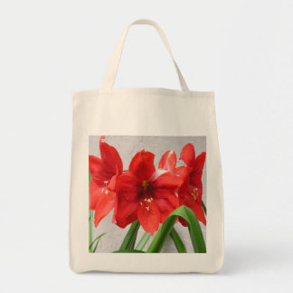 Sir Jon's 4 Red Lions Amaryllis Grocery Tote Bag