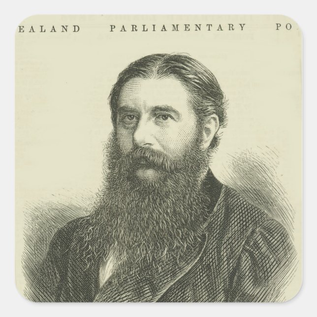 Sir Julius Vogel, KCMG Square Sticker (Front)