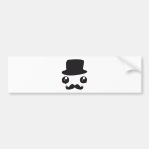 Sir Kawaii Moustache Holmes Bumper Sticker