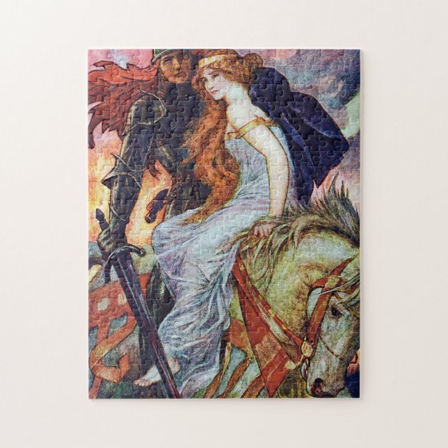 Sir Lancelot and Guinevere by Henry Ford Jigsaw Puzzle (Vertical)