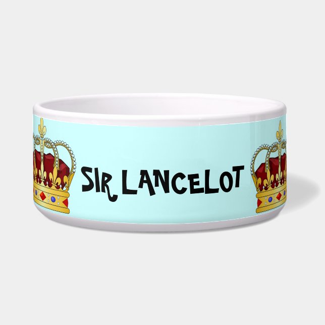 SIR LANCELOT DOG BOWL - THE CROWN - ENGLISH HERO (Front)