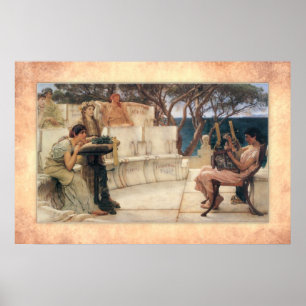 Sir Lawrence Alma-Tadema - Sappho and Alcaeus Poster