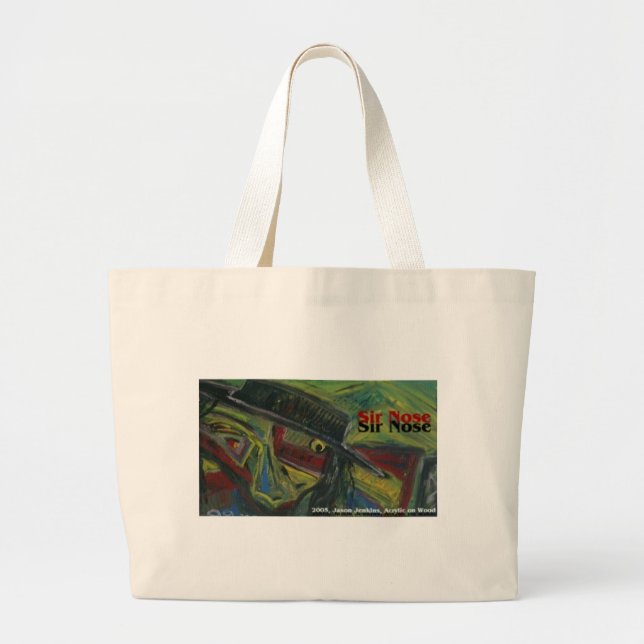 sir nose large tote bag (Front)