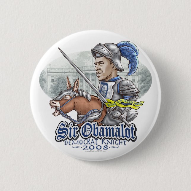 Sir Obamalot Obama 2008 Gear 6 Cm Round Badge (Front)