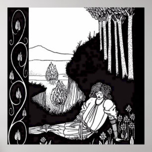 “Sir Palamede the Saracen” by Aubrey Beardsley Poster