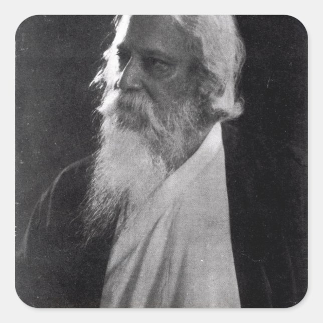 Sir Rabindranath Tagore Square Sticker (Front)