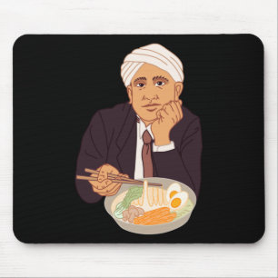 Sir Raman Ramens Sticker Mouse Pad