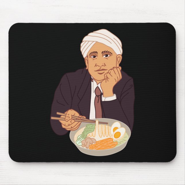Sir Raman Ramens Sticker  Mouse Pad (Front)