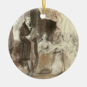 Sir Robert Peel Reading to Queen Victoria Ceramic Ornament