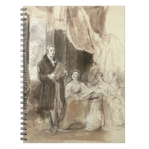 Sir Robert Peel Reading to Queen Victoria Notebook