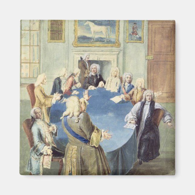 Sir Robert Walpole addressing his cabinet Magnet (Front)