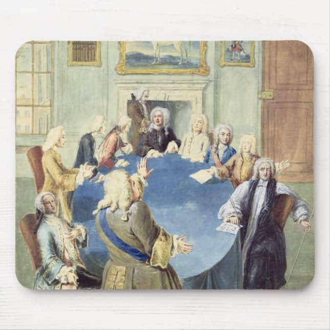 Sir Robert Walpole addressing his cabinet Mouse Pad (Front)