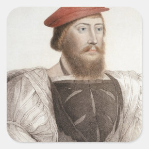 Sir Thomas Boleyn (1477-1539) engraved by Francesc Square Sticker