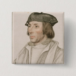 Sir Thomas Elyot (c.1490-1546) engraved by Frances 15 Cm Square Badge