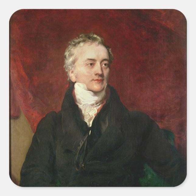 Sir Thomas Young MD, FRS Square Sticker (Front)