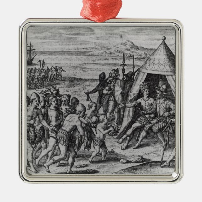 Sir Walter Raleigh Metal Tree Decoration (Front)