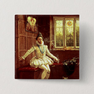 Sir Walter Raleigh's First Smoke 15 Cm Square Badge