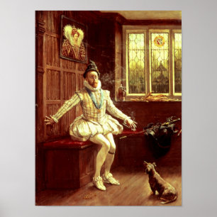 Sir Walter Raleigh's First Smoke Poster