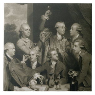 Sir William Hamilton (1730-1803) with other Connoi Ceramic Tile