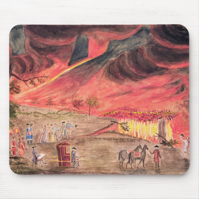 Sir William Hamilton  Studying the Eruption Mouse Pad (Front)