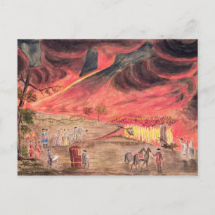 Sir William Hamilton  Studying the Eruption Postcard