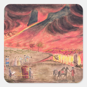 Sir William Hamilton  Studying the Eruption Square Sticker
