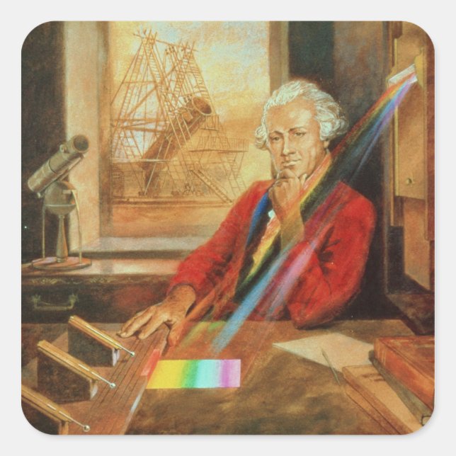 Sir William Herschel Square Sticker (Front)