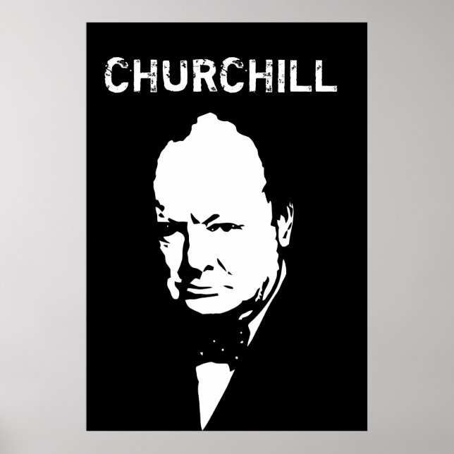 Sir Winston Black and White Poster (Front)