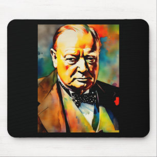 Sir Winston Churchill 3 Sticker Mouse Pad