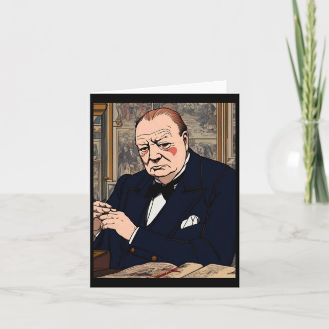 Sir Winston Churchill 4 Sticker  Card (Front)