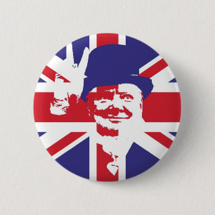 Sir Winston Churchill 6 Cm Round Badge