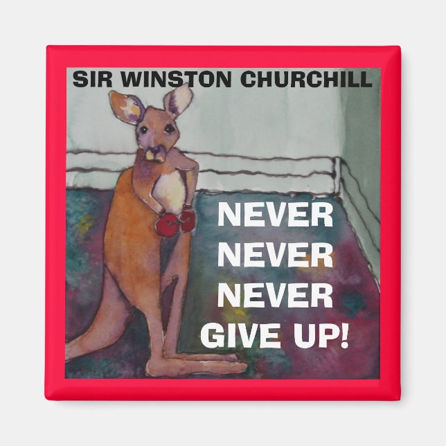 Sir Winston Churchill Quote - Magnet (Front)
