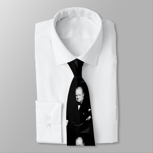 Sir Winston Churchill Tie (Tied)