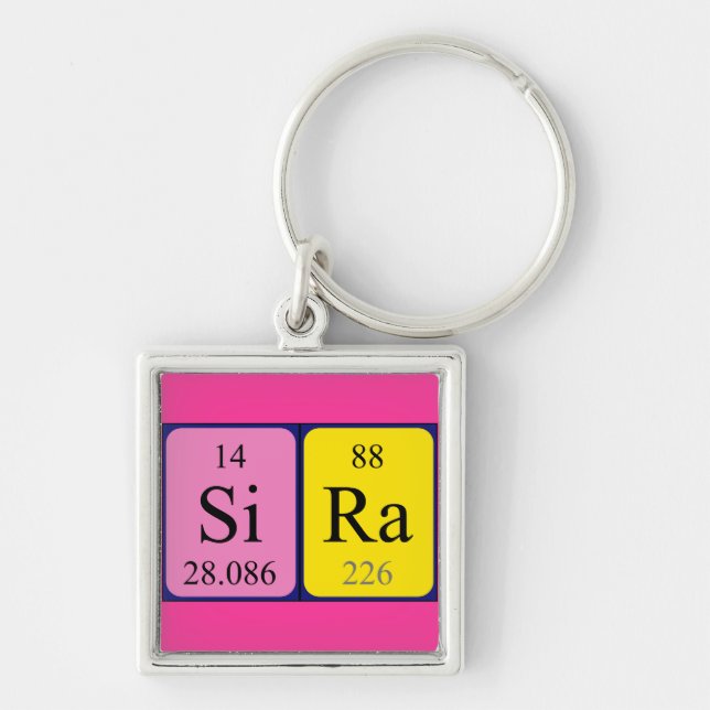 Sira periodic table name keyring (Front)