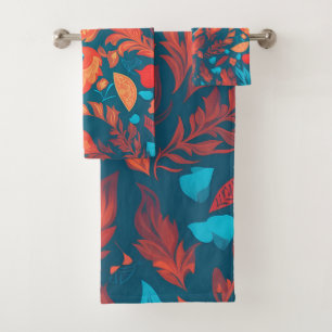 Siren Geometric Colourful Personalised Pattern Bath Towel Set