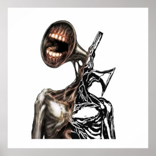 siren head creepypasta creature poster