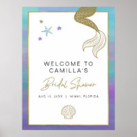 SIREN Mermaid Tropical Bridal Shower Welcome